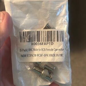 BNC Male to RCA Female Connector (3 Pack) - Silver